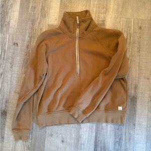 Vuori Tan Half-Zip Sweater